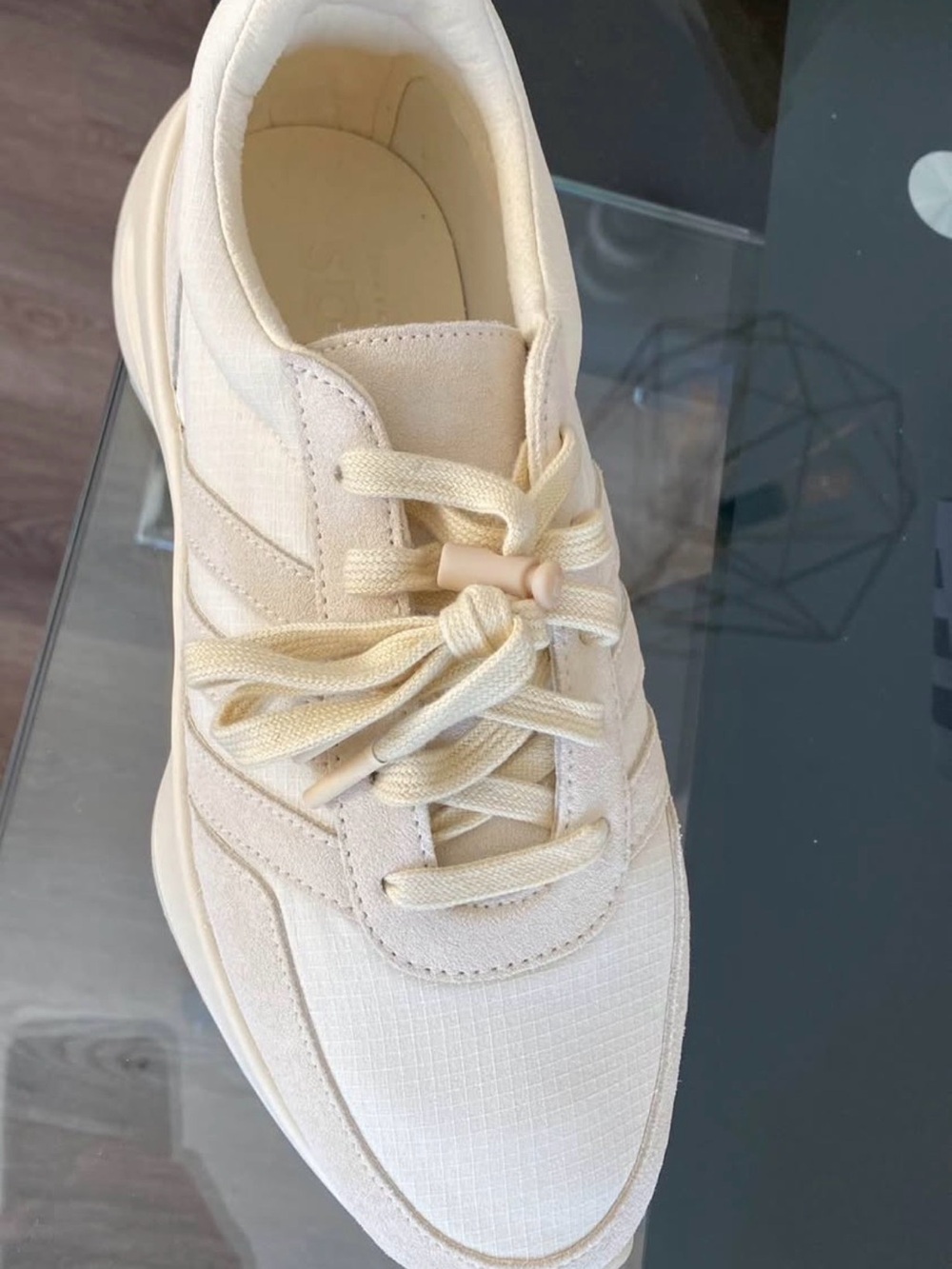Women’s Cream Casual Sneakers - Neutral Lace-Up Comfort